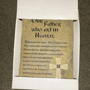 Our Father wall plaque made of resin